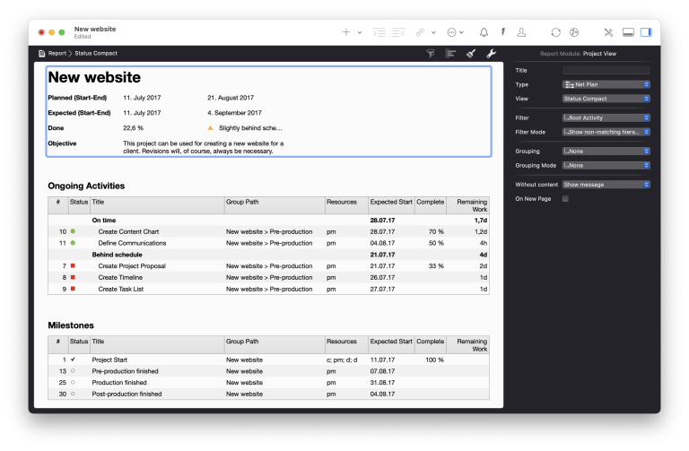 Reports in Merlin Project Reports in Merlin Project