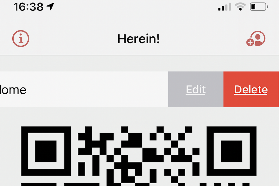 Delete or edit contact data in Herein!