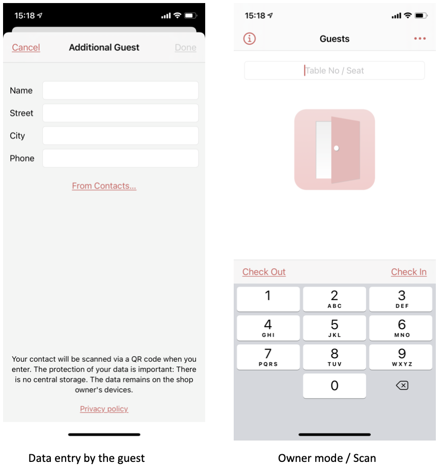 Scanned data in owner mode