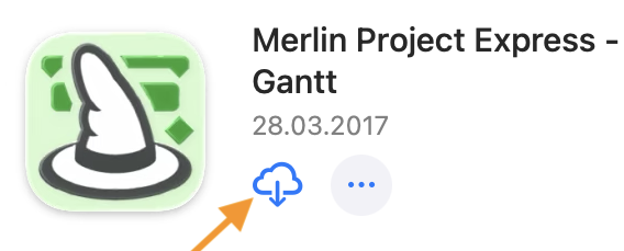 Re-download Merlin Project Express from the App Store Re-download Merlin Project Express from the App Store
