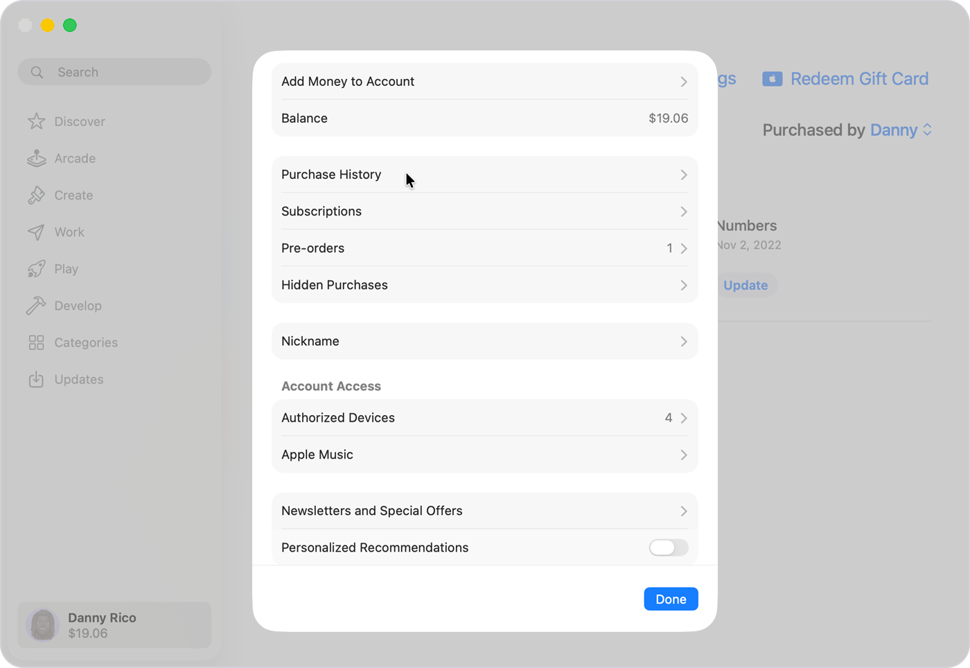 View Apple ID purchase history