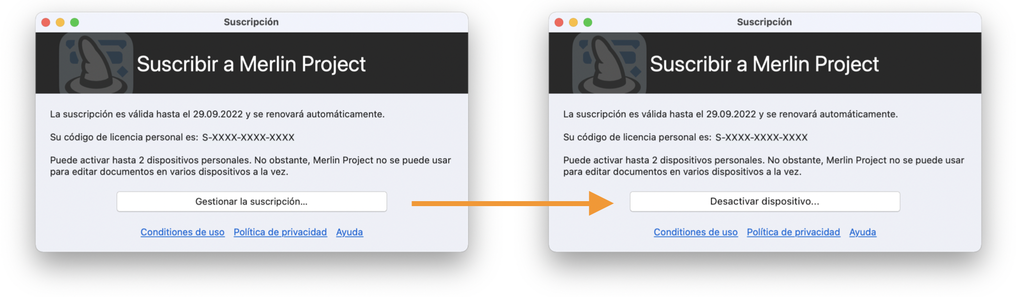 Gestionar la suscripción de Merlin Project Gestionar la suscripción de Merlin Project