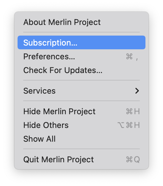 Merlin Project 中的订阅管理