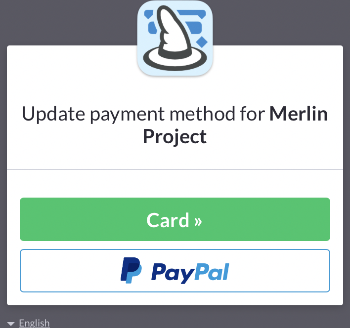Paddle - Actualizar método de pago