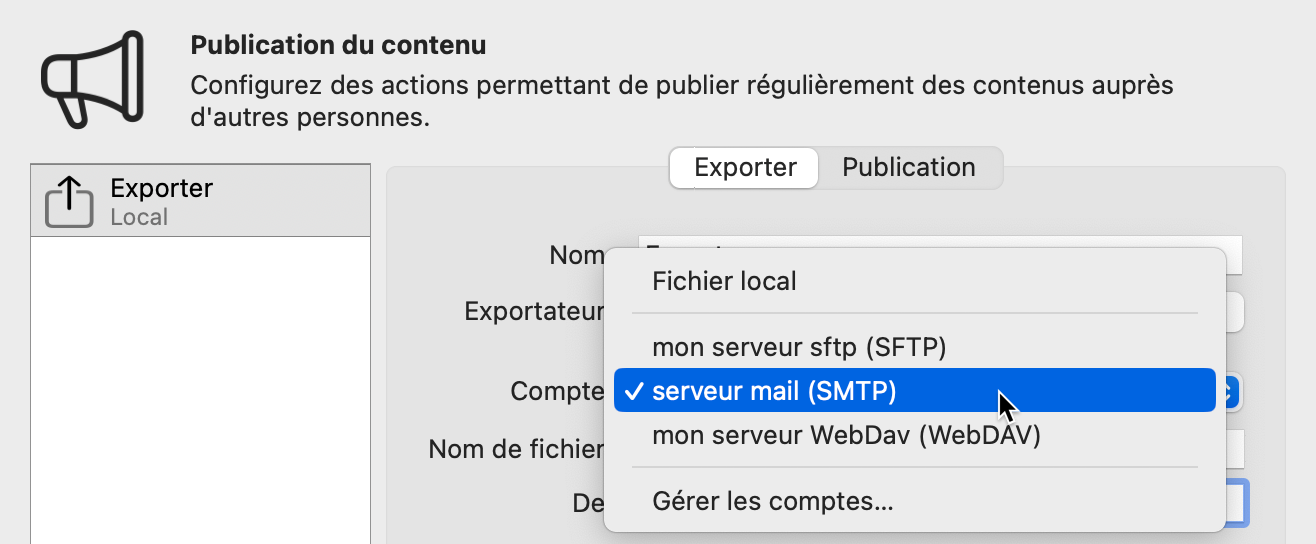 compte SMTP