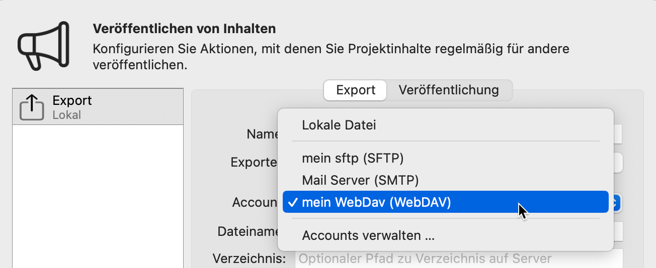 WebDAV-Account WebDAV-Account