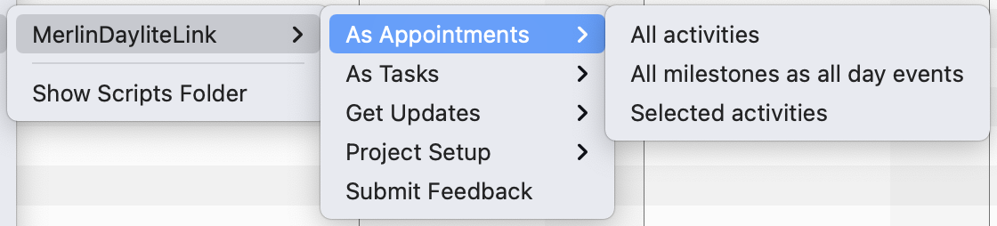 Pass activity or milestone as appointment
