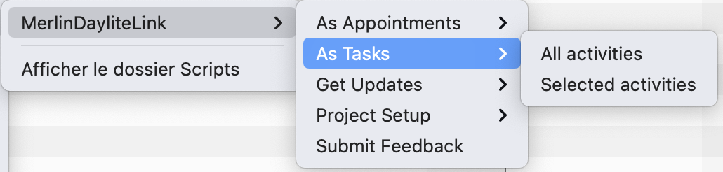 Soumettre les activités comme des tâches