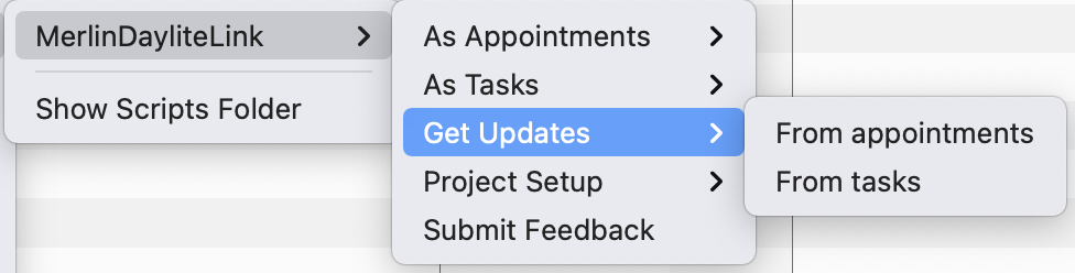 Retrieve updated tasks or appointments