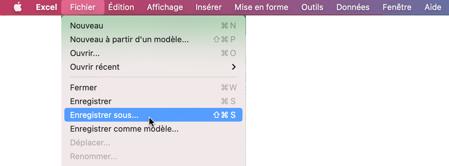 Enregistrer sous … Enregistrer sous …