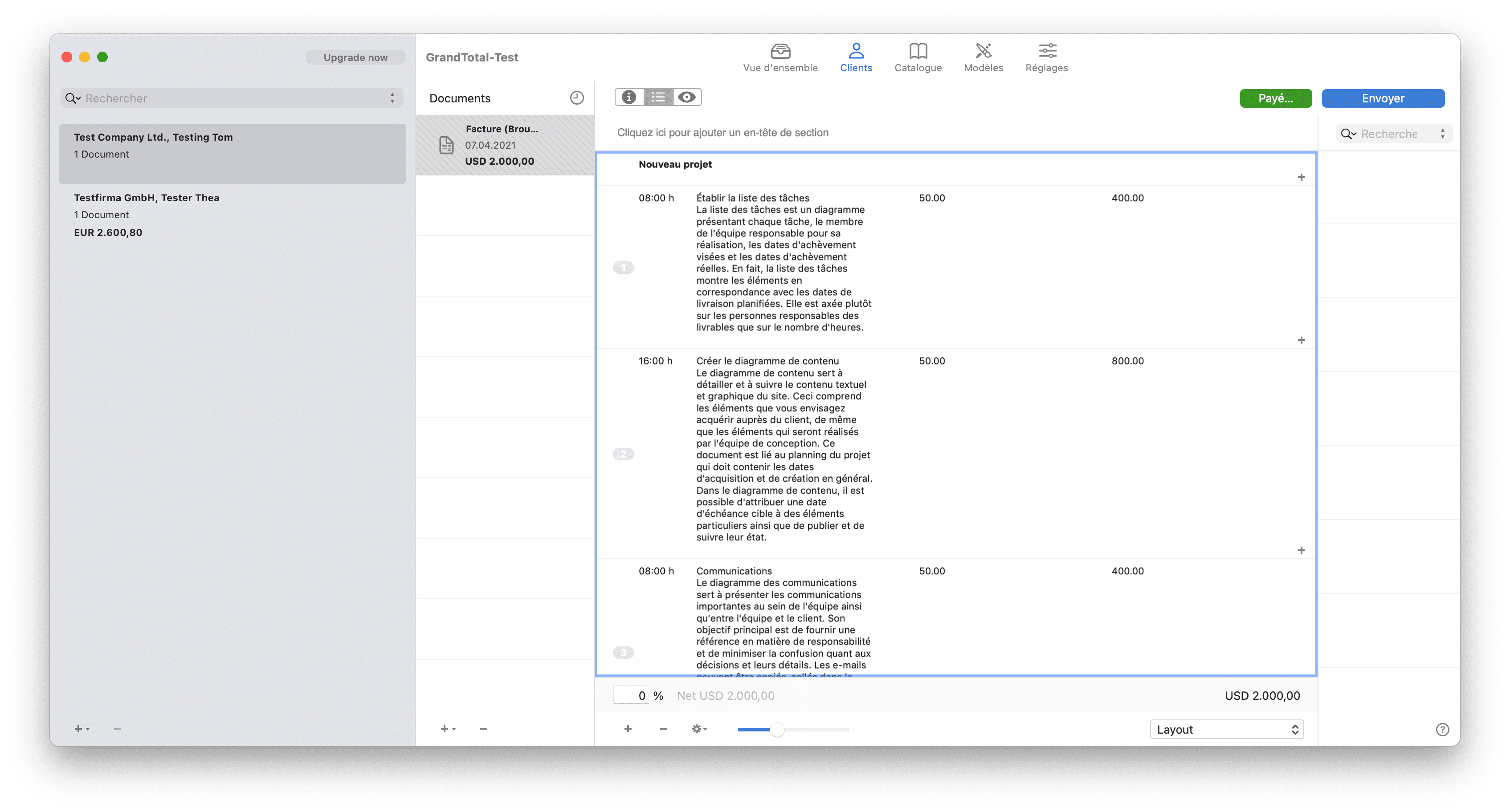 Coller les activités du presse-papiers Coller les activités du presse-papiers