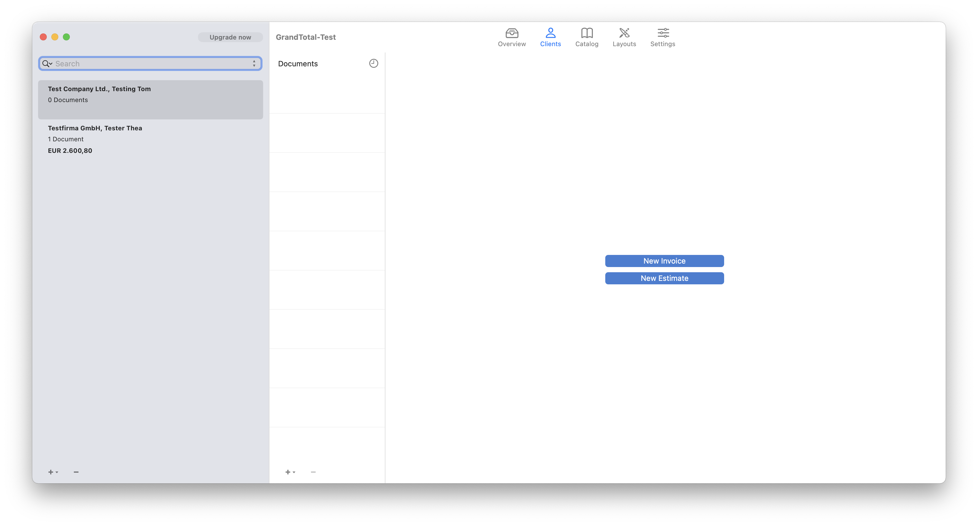 Create A New Document in GrandTotal