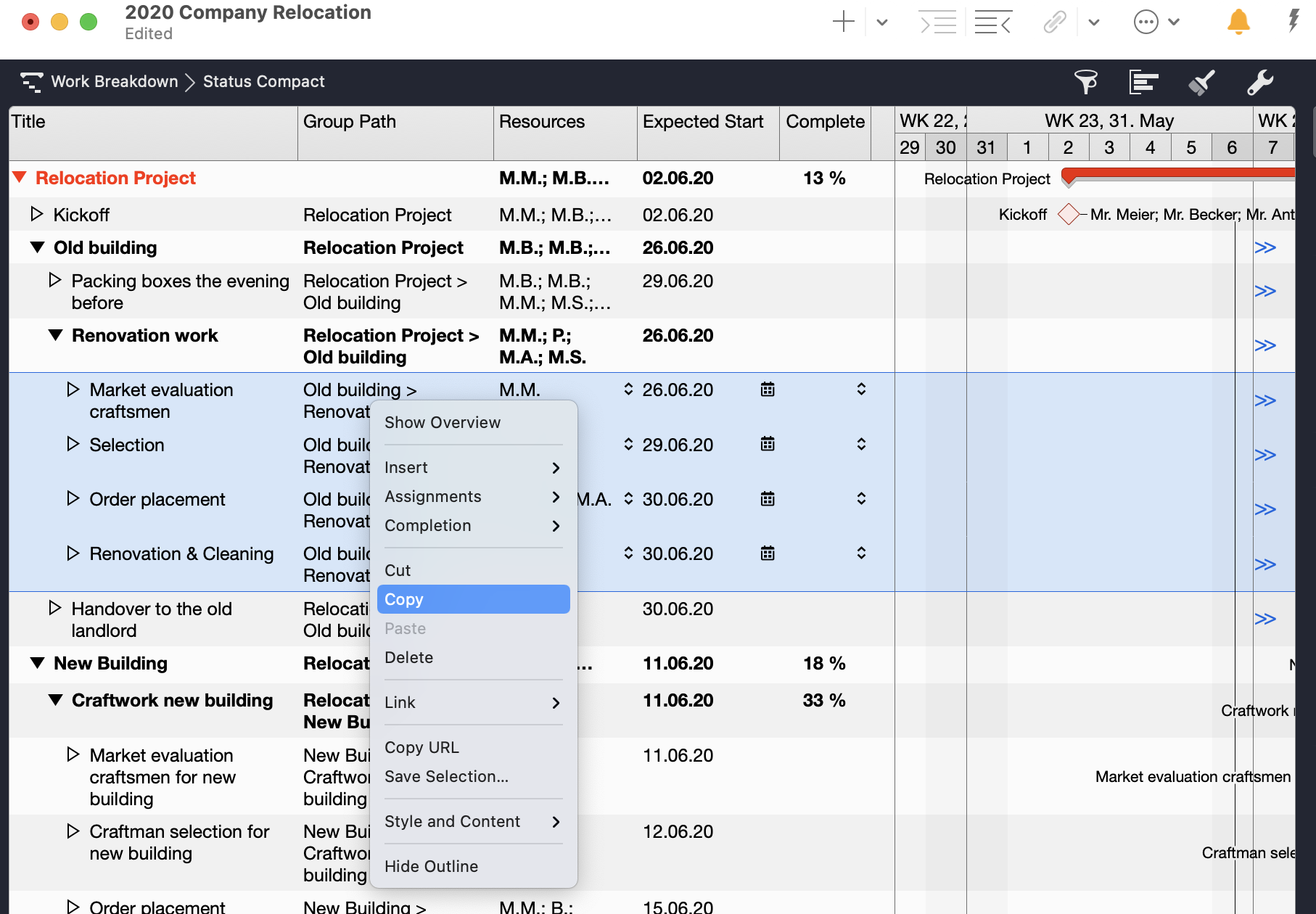 Copy Activities To The Clipboard