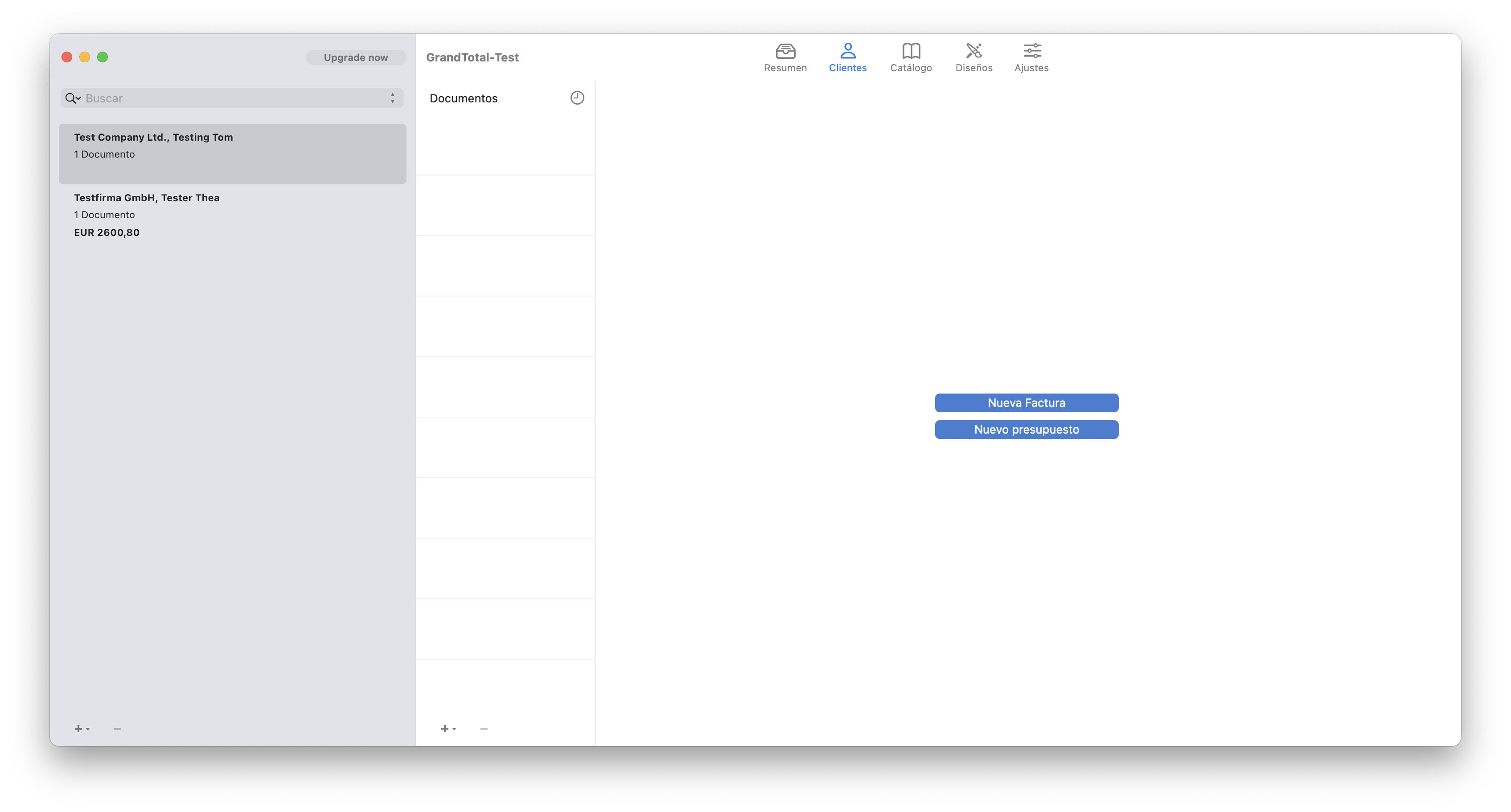Crear un nuevo documento en GrandTotal Crear un nuevo documento en GrandTotal
