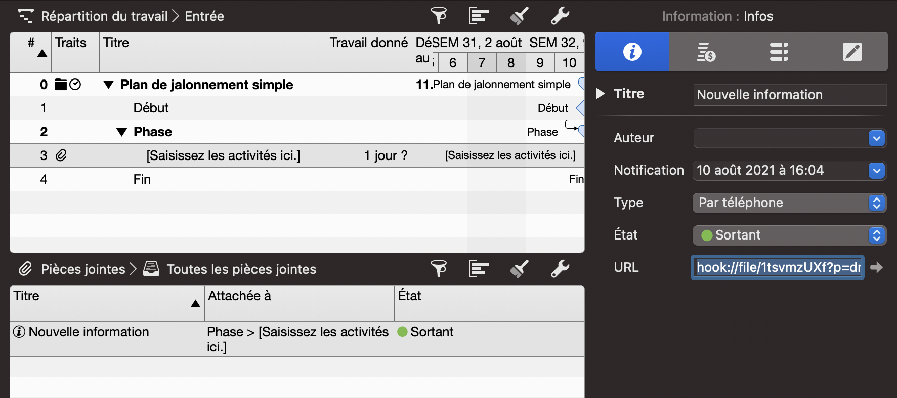 Hook - Utiliser le lien