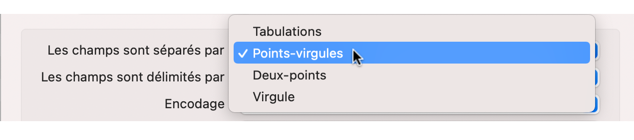 Choisir le séparateur