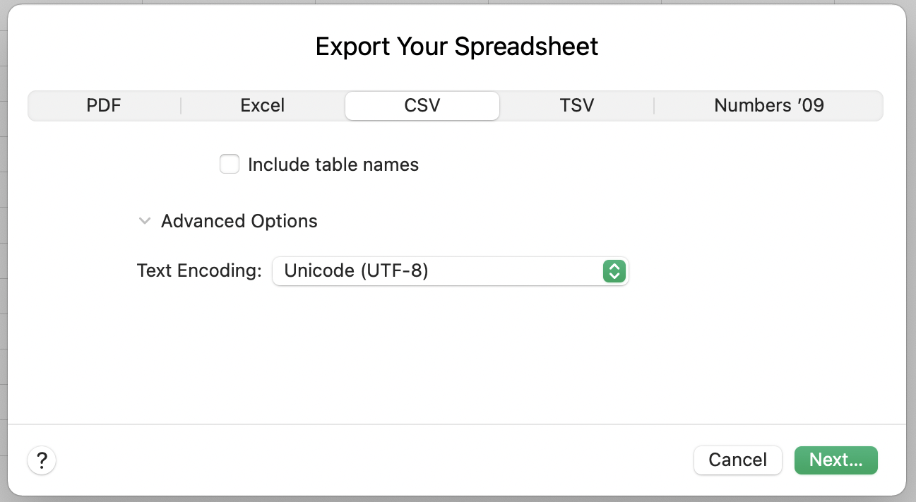 Choose Encoding