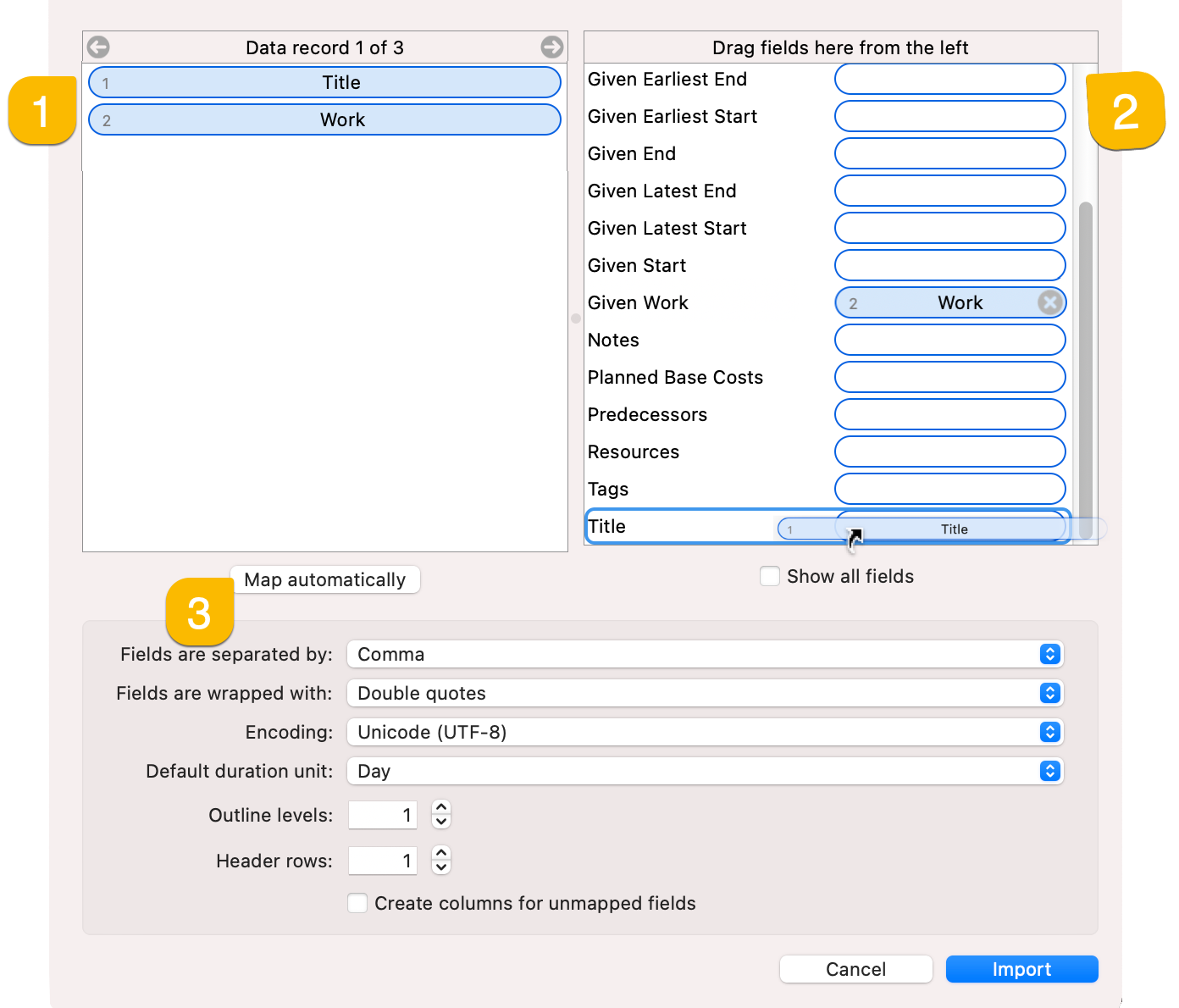 在 Merlin Project 中导入 CSV