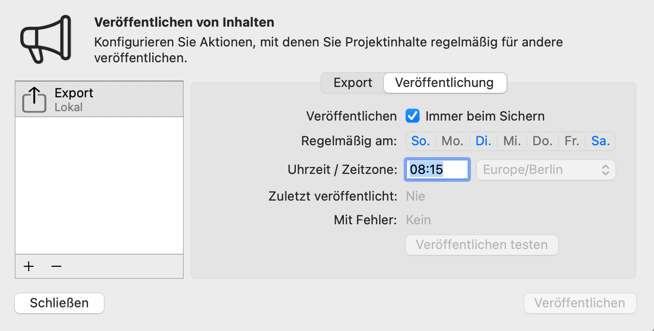 Veröffentlichung Veröffentlichung
