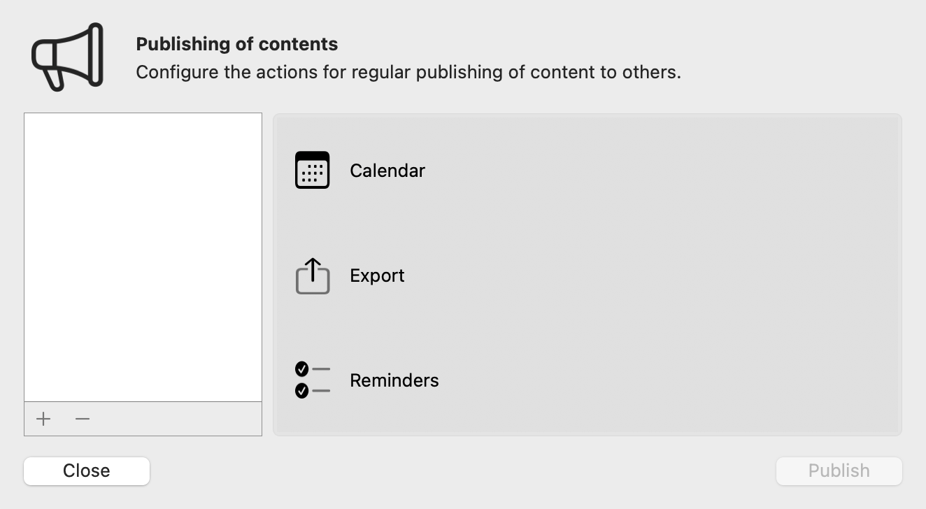 File - Publish - Settings