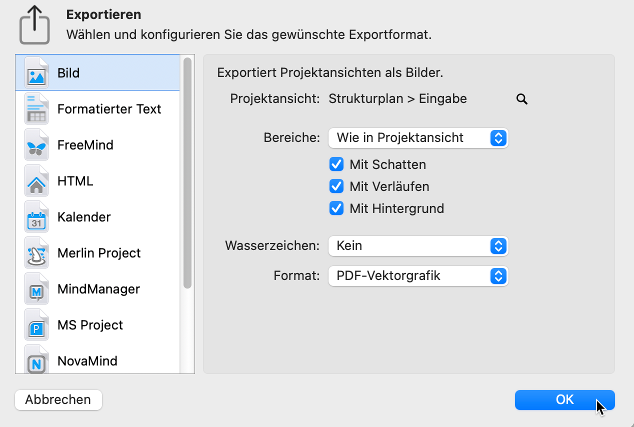 Veröffentlichen: Exporter