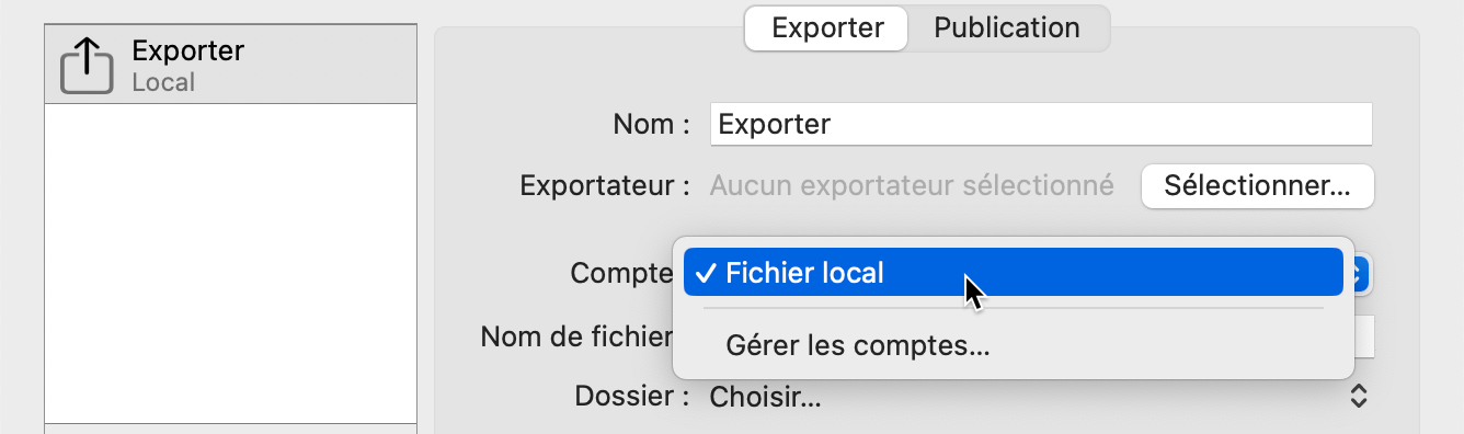 Publier : Compte Publier : Compte