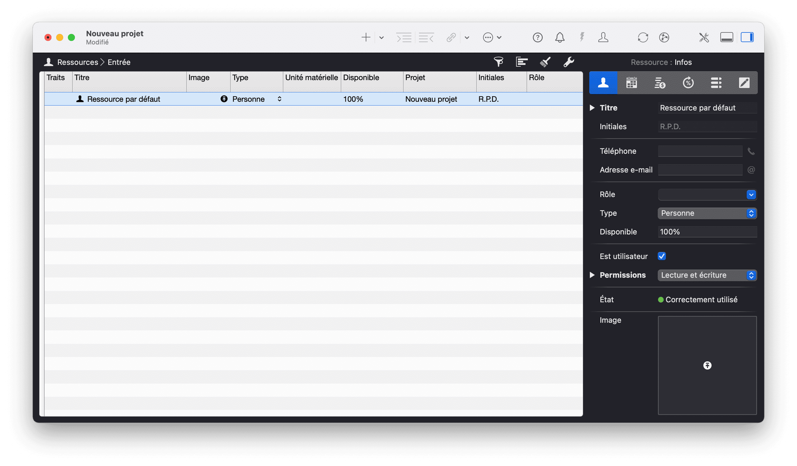 ressource par défaut ressource par défaut