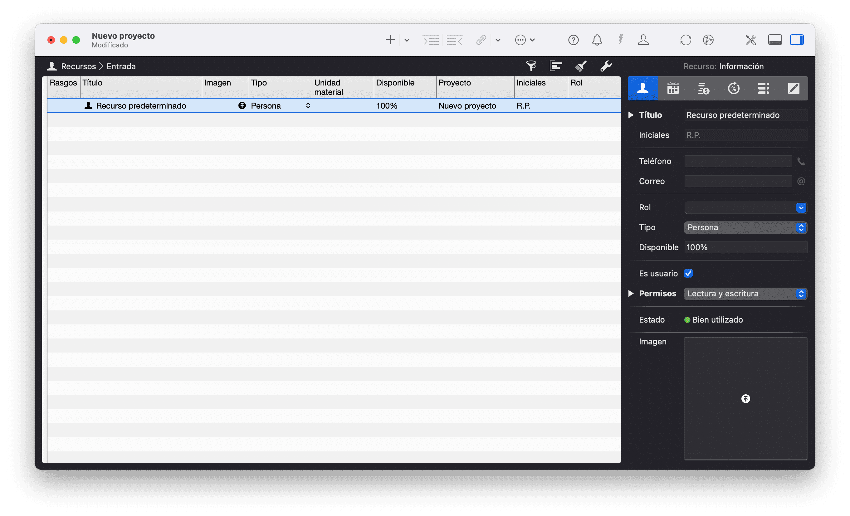 recurso predetertinado