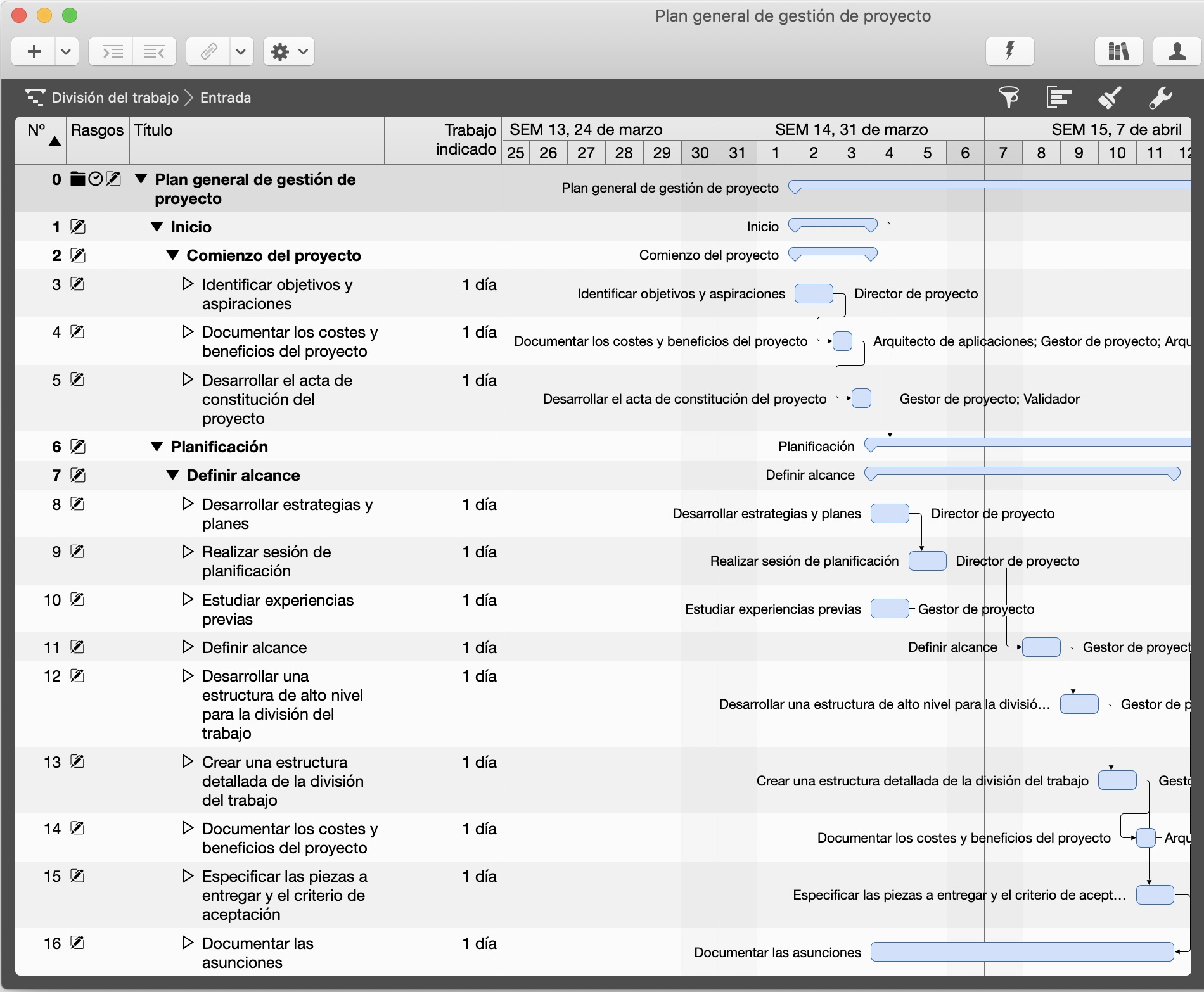 Vista por defecto en Merlin Project Vista por defecto en Merlin Project