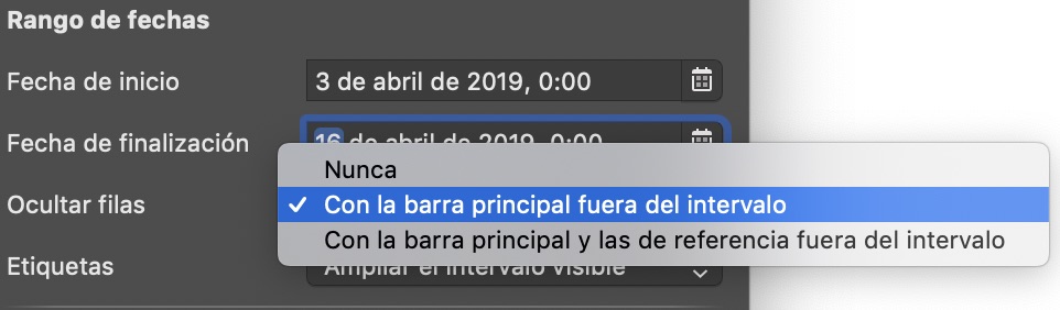 Suprimir filas