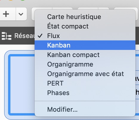 Créer un tableau Kanban dans Merlin Project