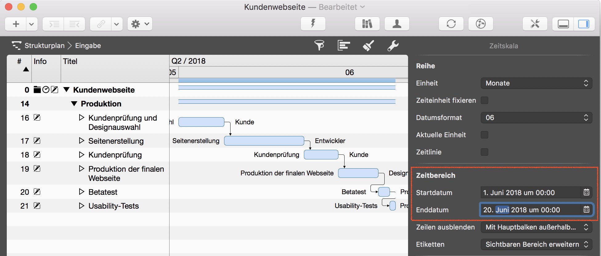 Sichtbaren Zeitbereich begrenzen Sichtbaren Zeitbereich begrenzen