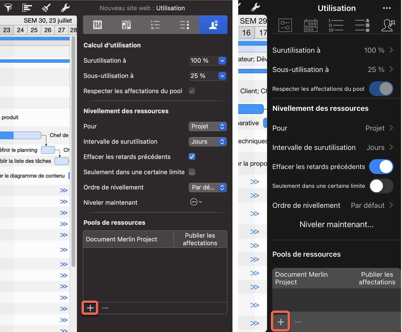Paramètres d'utilisation sur mac et iPad Paramètres d'utilisation sur mac et iPad