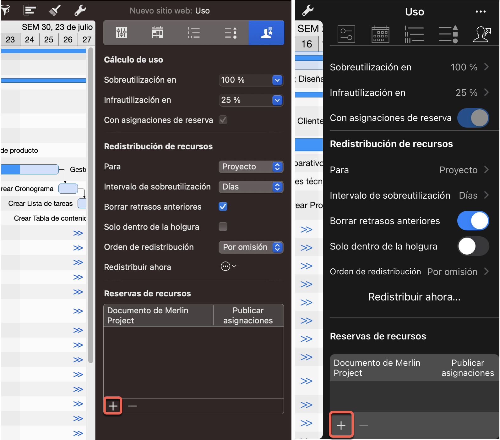 Utilization Settings on mac and iPad Utilization Settings on mac and iPad