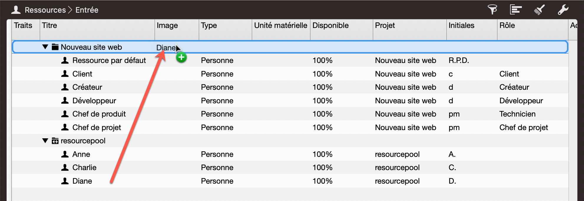 Insérer une nouvelle ressource et adopter l'élément du pool de ressources Insérer une nouvelle ressource et adopter l'élément du pool de ressources