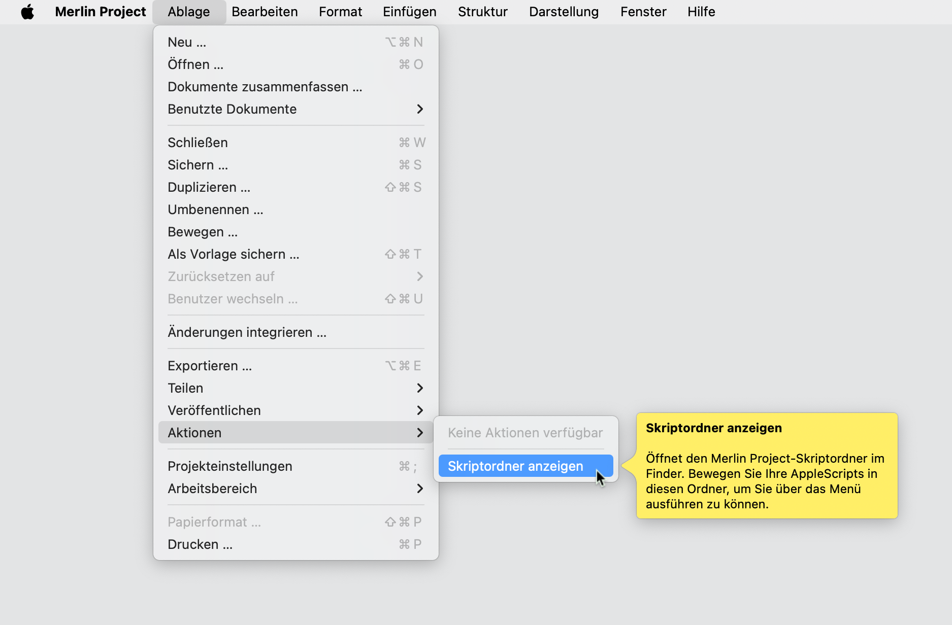 Merlin Project AppleScript-Wörterbuch Merlin Project AppleScript-Wörterbuch