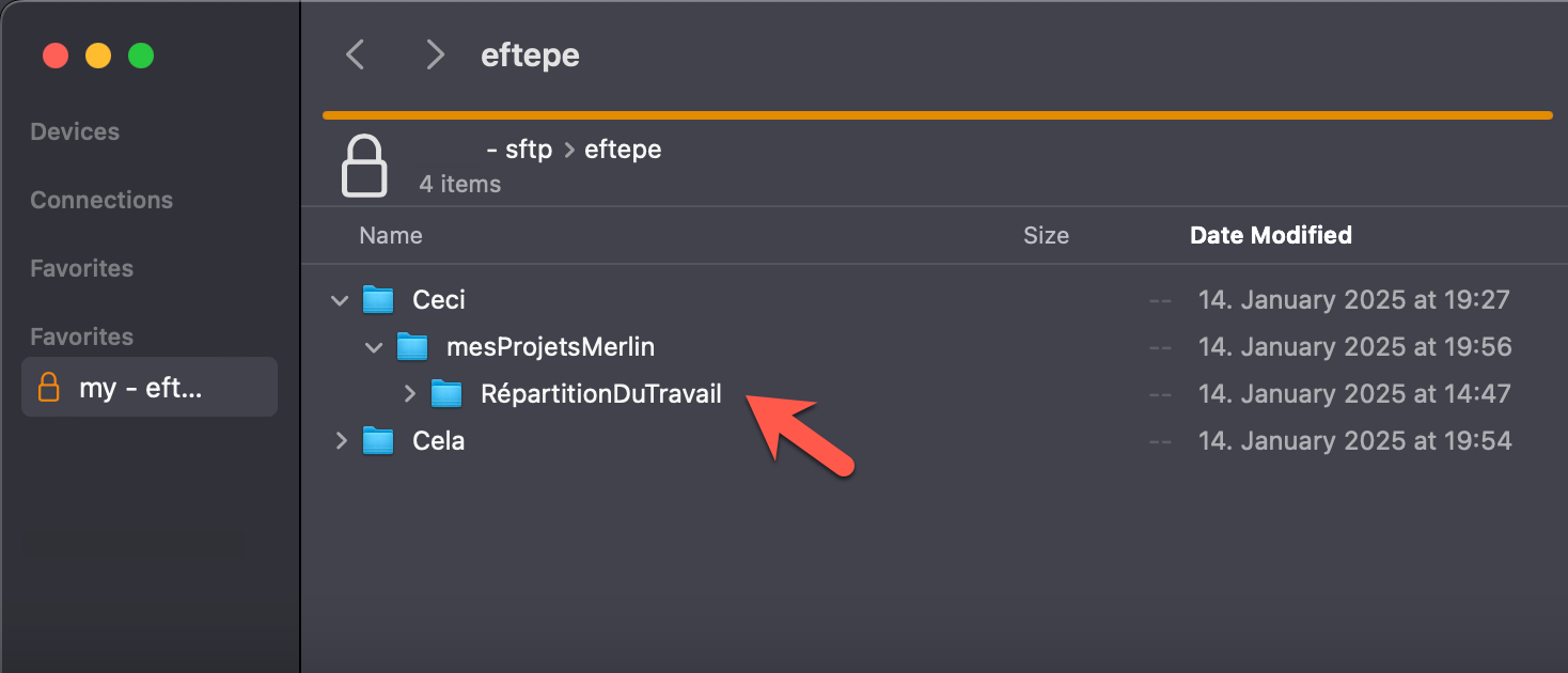 Sur le serveur Sur le serveur