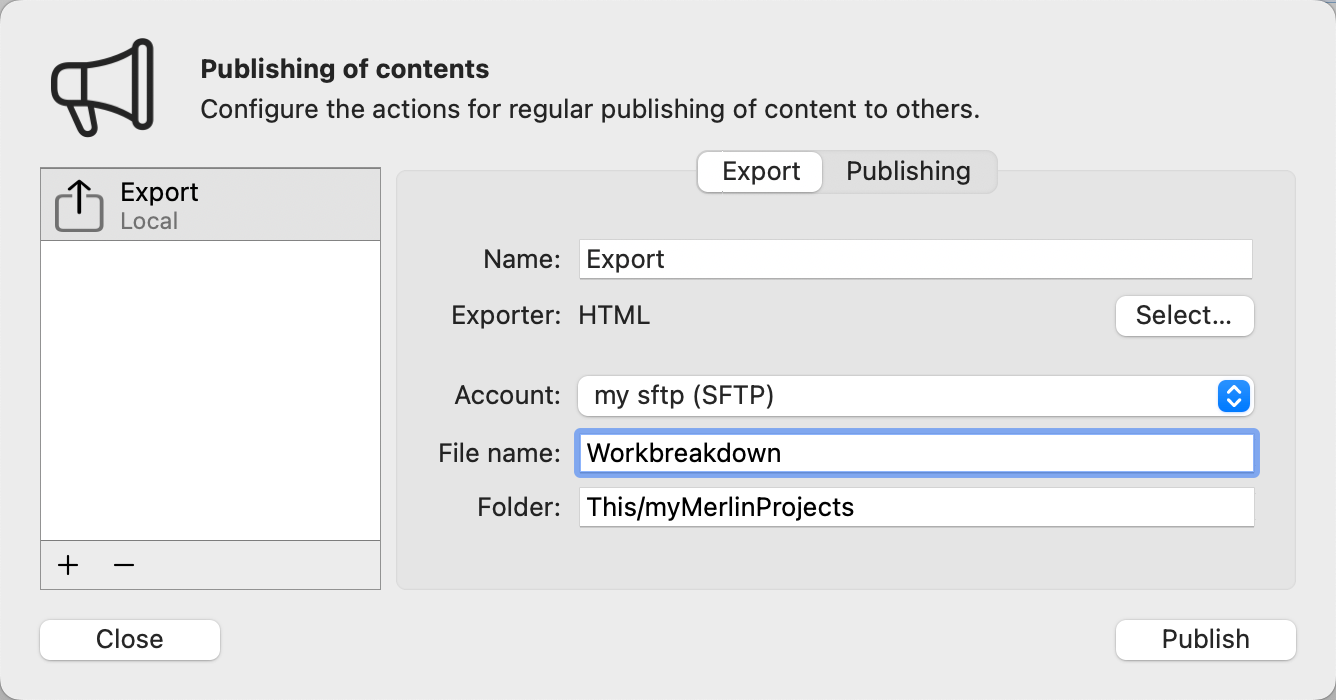 Folder contains a relative path