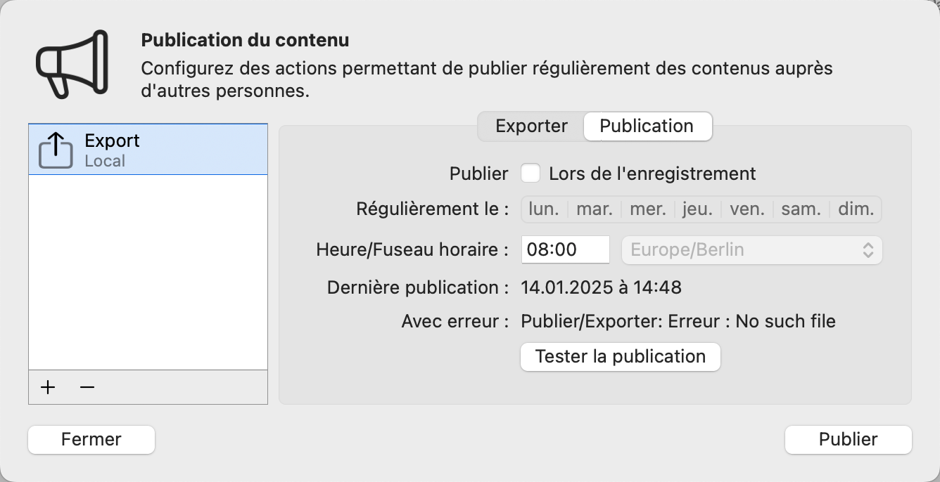 Le chemin n'existe pas - Erreur No such file
