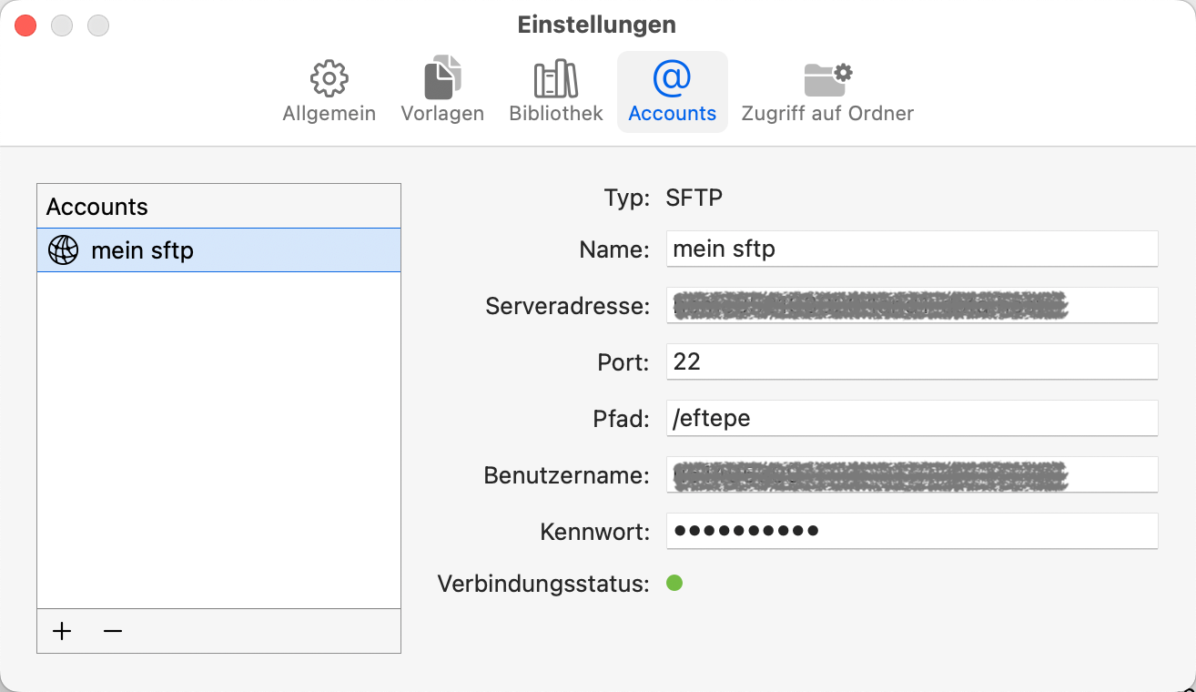 Merlin Project - SFTP Account