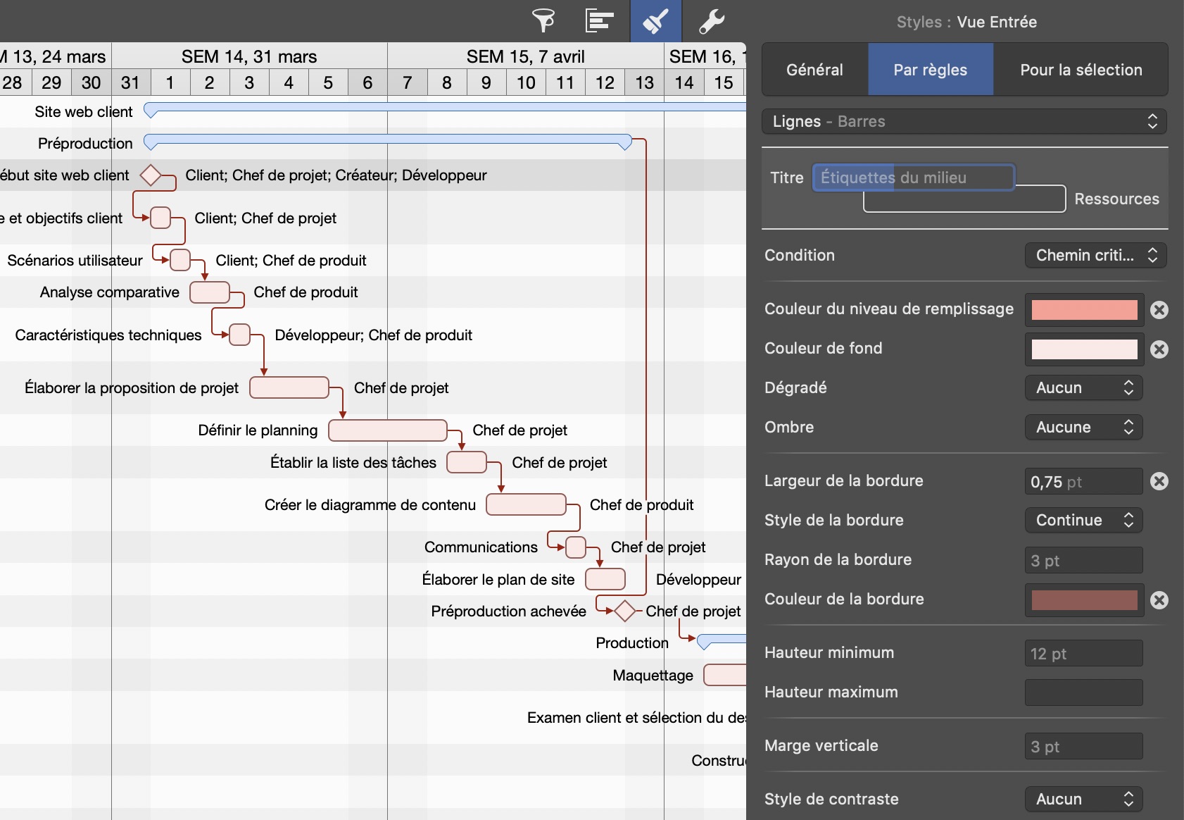Merlin Project inspecteur Styles