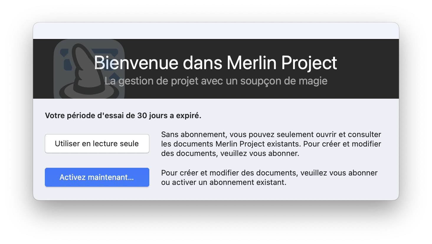Visionneuse gratuite pour les documents Merlin Project