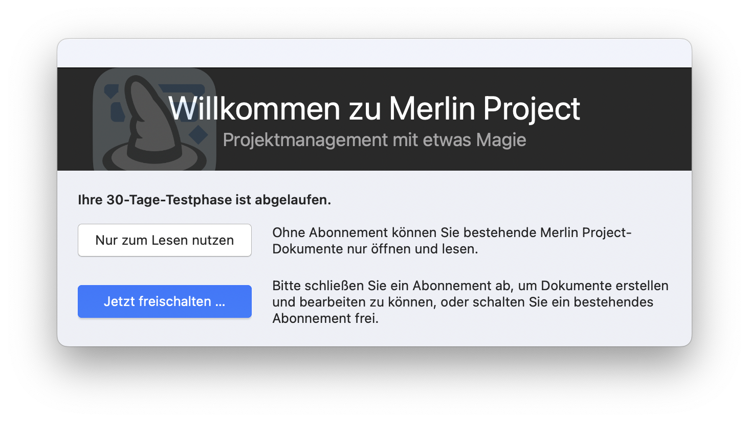 Viewer für Merlin Project Dokumente