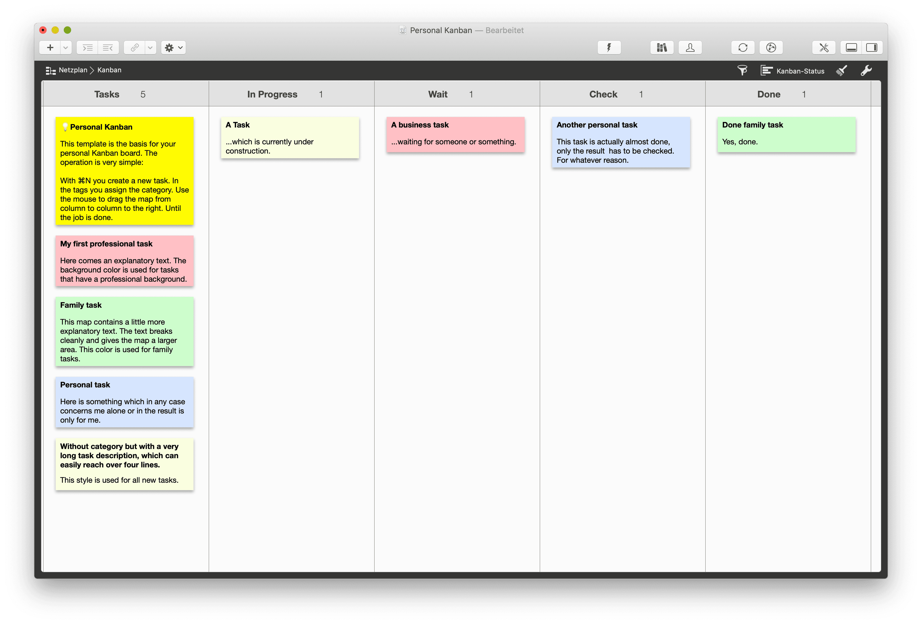 Personal Kanban Board