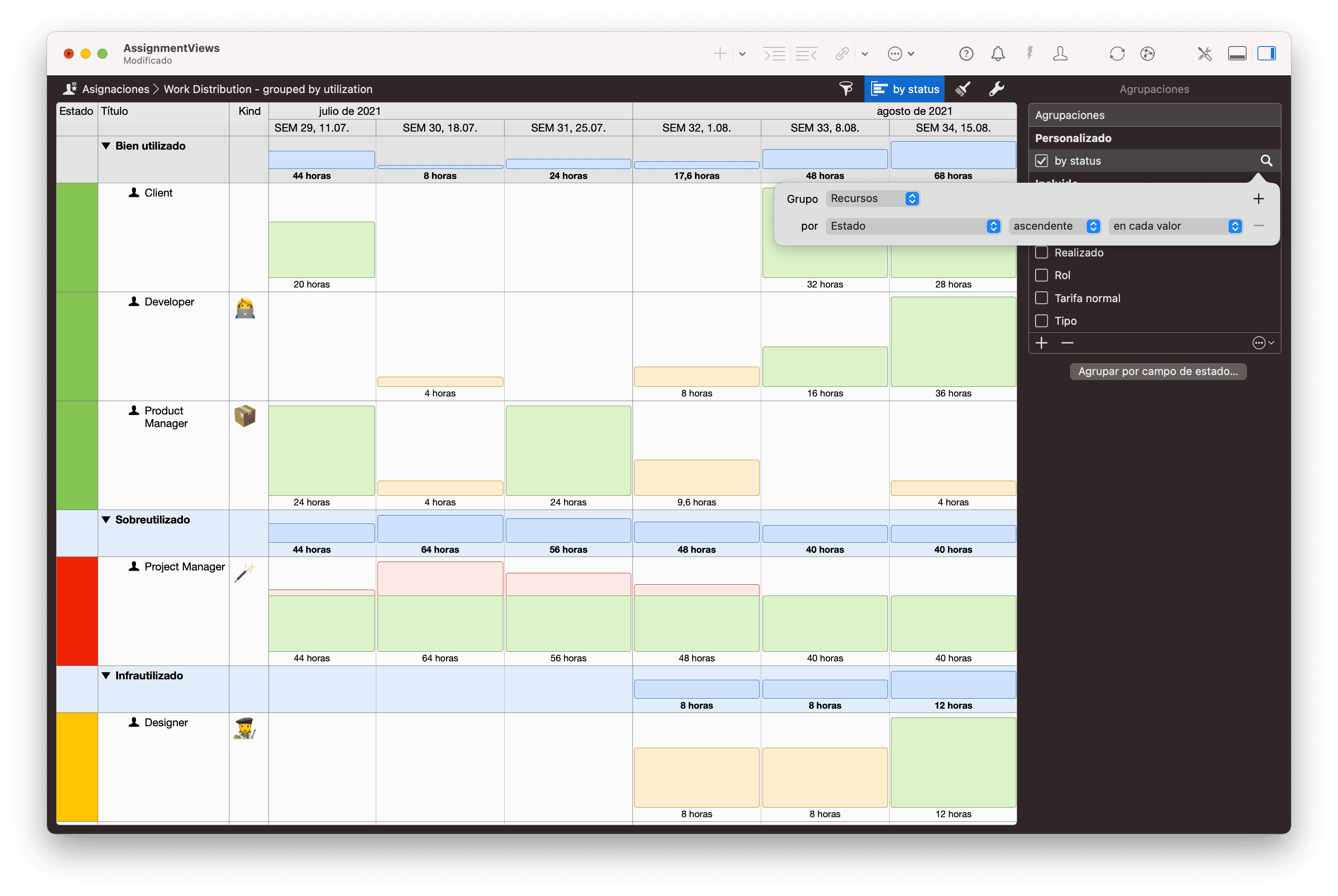 Agrupación de utilización