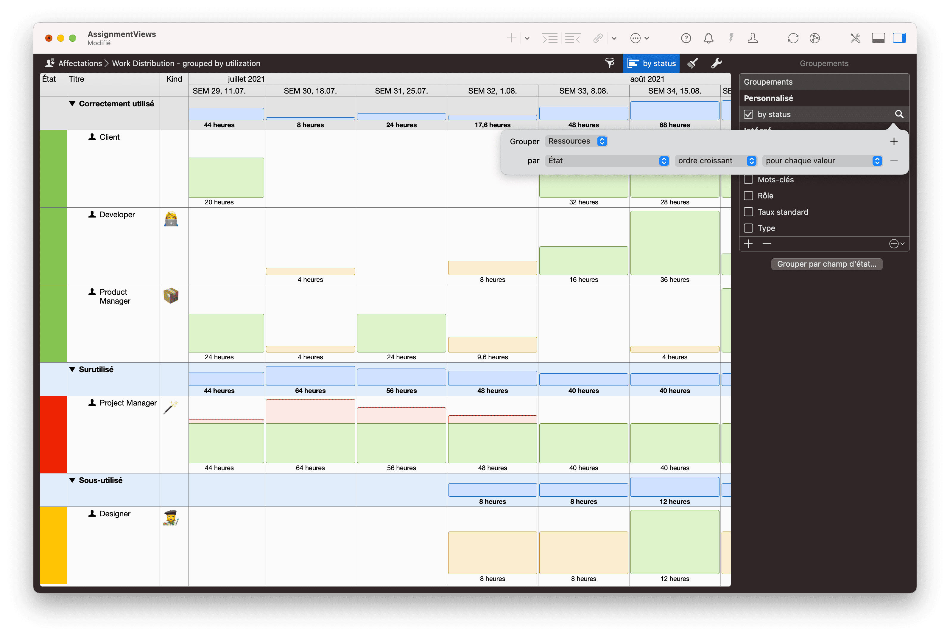 Groupement d'utilisation