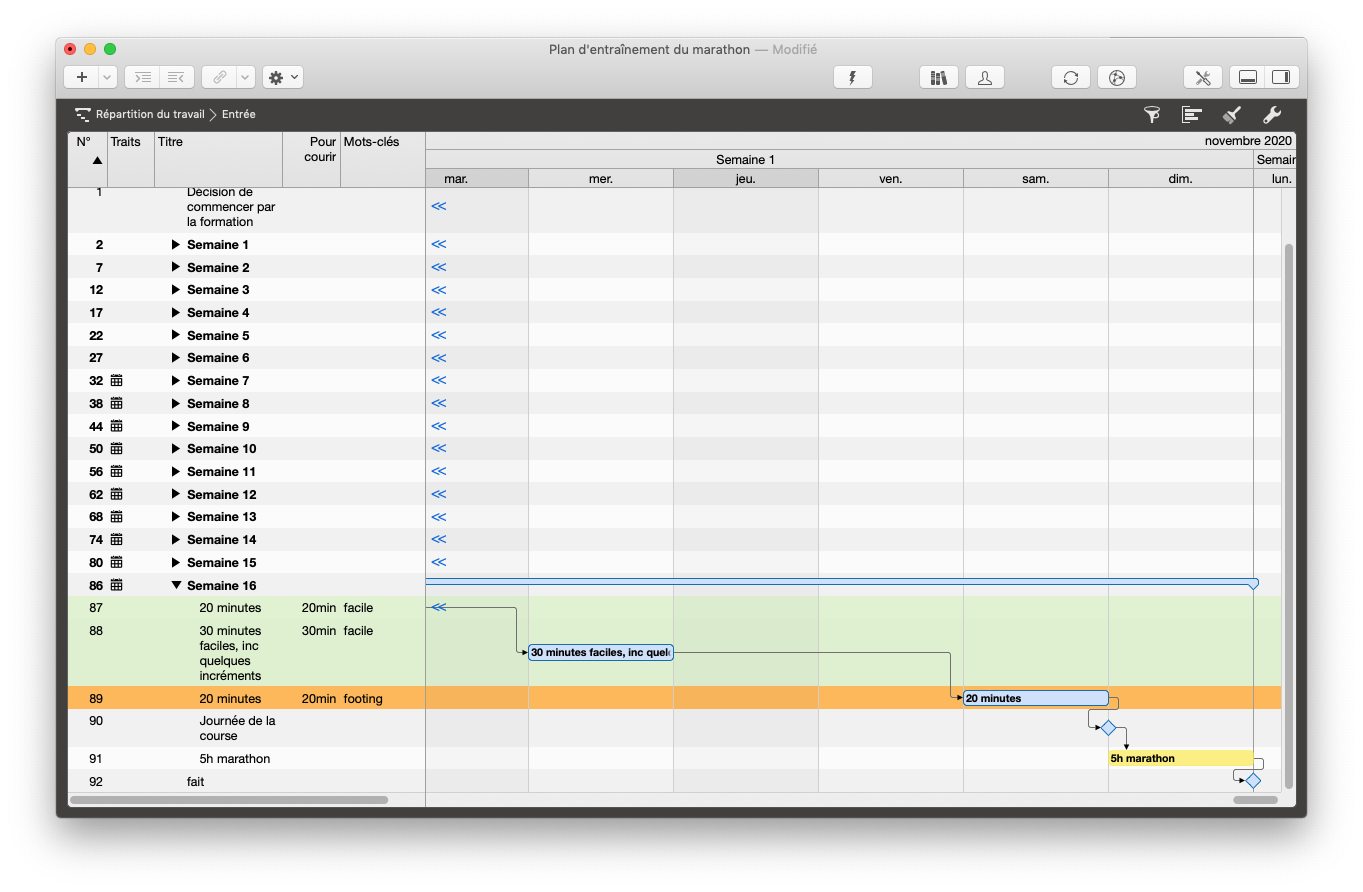 16 semaines d'entraînement au marathon