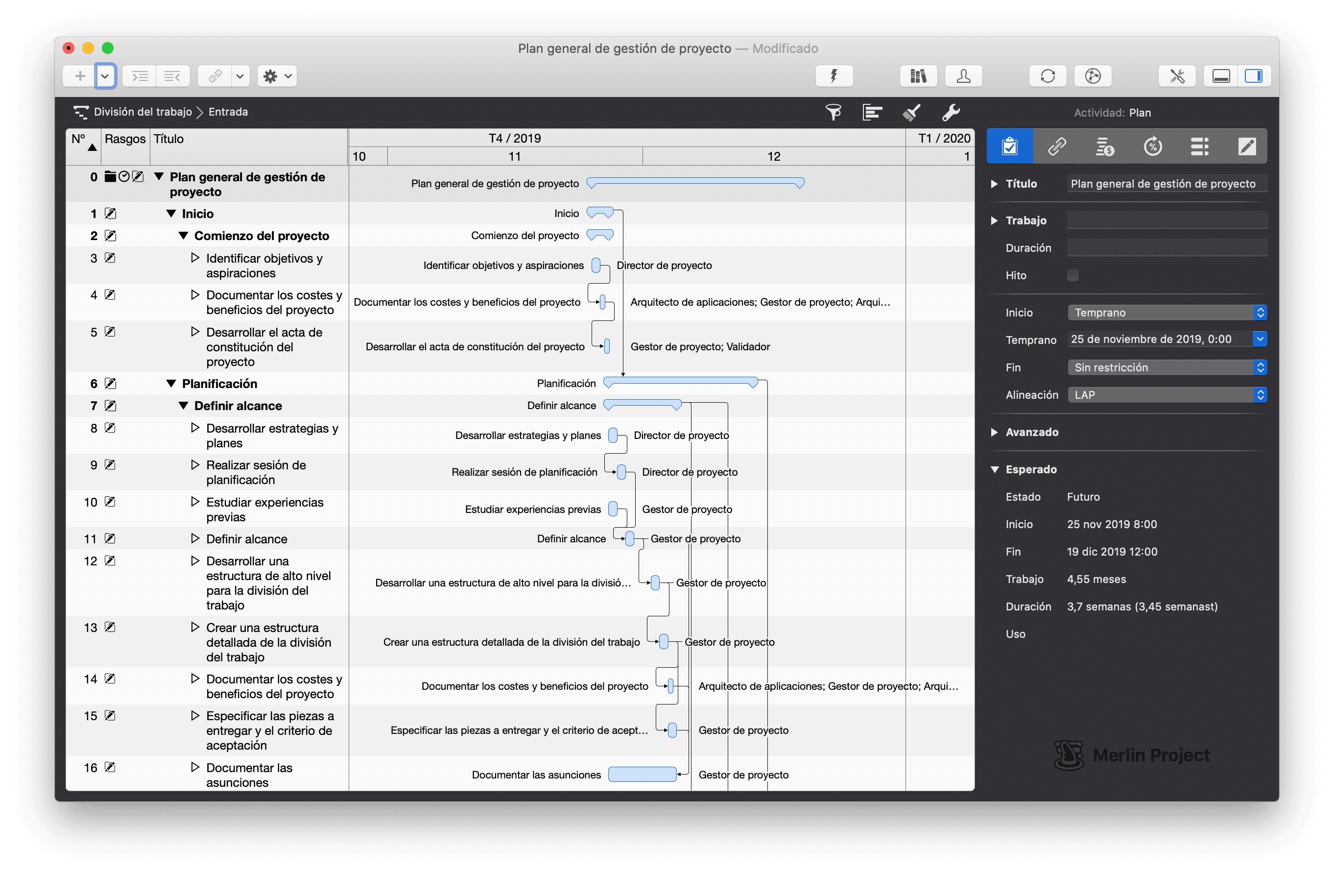 Plan general de gestion de proyecto
