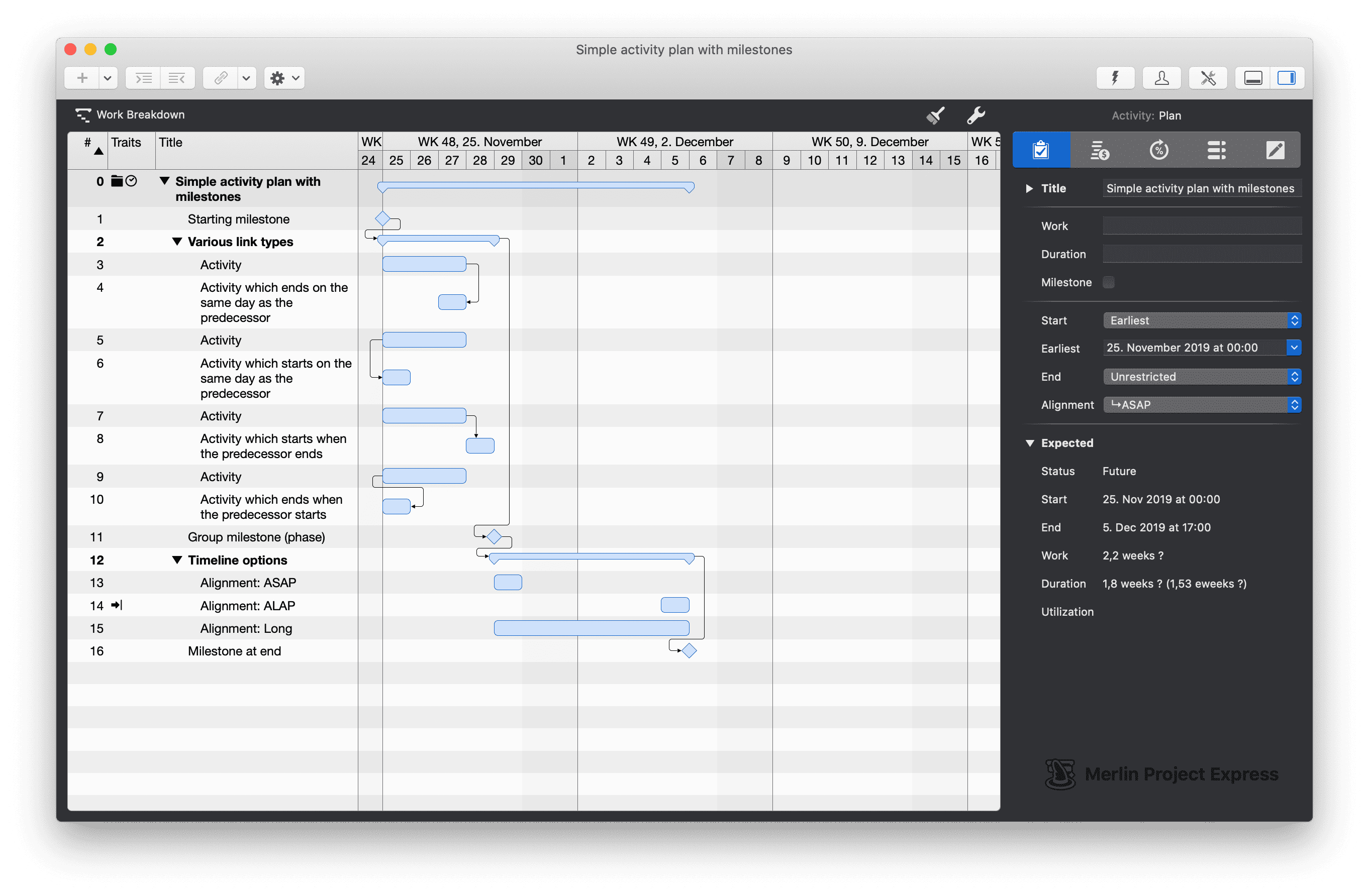 Simple Activity Plan