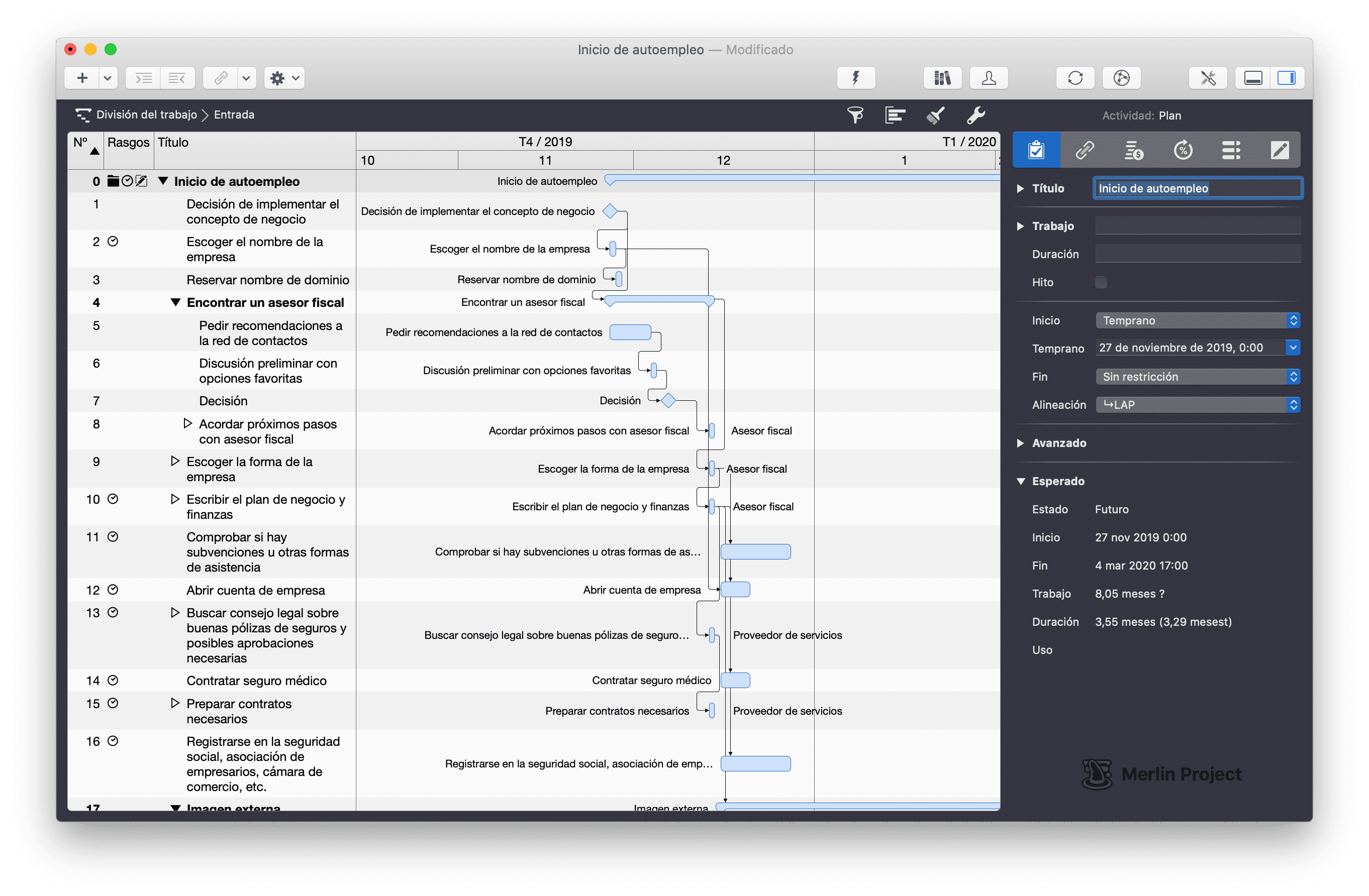 Inicio de autoempleo